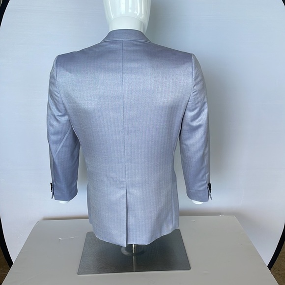 Versace Light Blue Herringbone Sport Jacket 48 Euro Short - Picture 11 of 14